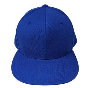Decky Fitted Hat Blue Size 7 5/8 Lightweight Vented Holes 6 Panel Blank